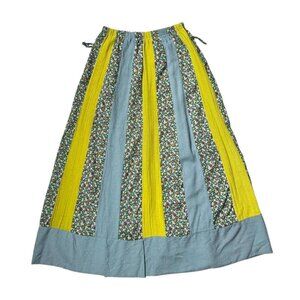 70s Vintage Patchwork Maxi Skirt Chessa Davis Bohemian Cottagecore Prairie.